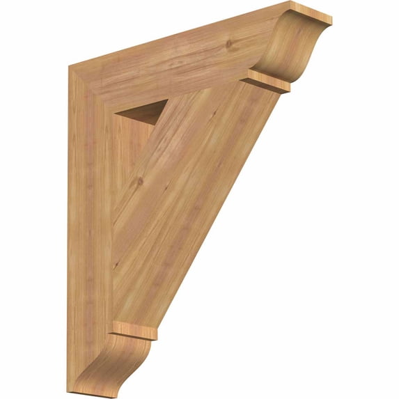Ekena Millwork 5 1/2"W x 26"D x 30"H Traditional Traditional Smooth Bracket, Western Red Cedar