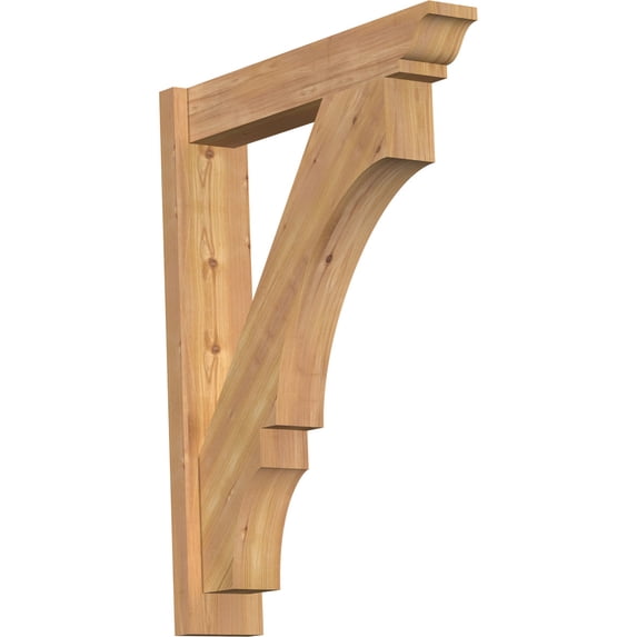 Ekena Millwork 5 1/2"W x 26"D x 34"H Balboa Smooth Traditional Outlooker, Western Red Cedar