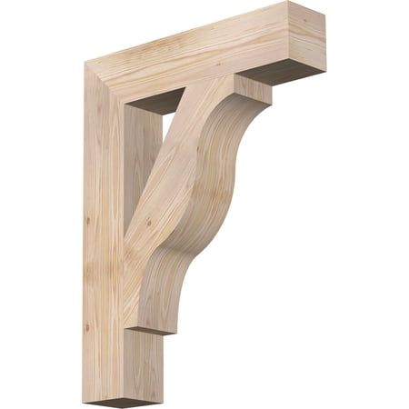 Ekena Millwork 5 1/2"W x 26"D x 34"H Funston Block Smooth Bracket, Douglas Fir