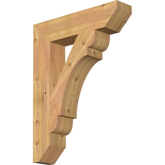 Ekena Millwork 5 1/2"W x 26"D x 34"H Olympic Slat Smooth Bracket, Western Red Cedar