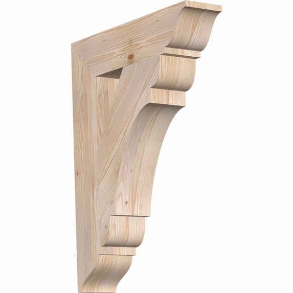 Ekena Millwork 5 1/2"W x 26"D x 34"H Olympic Traditional Smooth Bracket, Douglas Fir