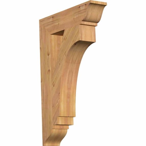 Ekena Millwork 5 1/2"W x 26"D x 38"H Imperial Traditional Smooth Bracket, Western Red Cedar