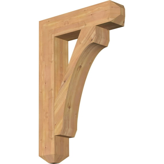 Ekena Millwork 5 1/2"W x 26"D x 38"H Legacy Craftsman Smooth Bracket, Western Red Cedar