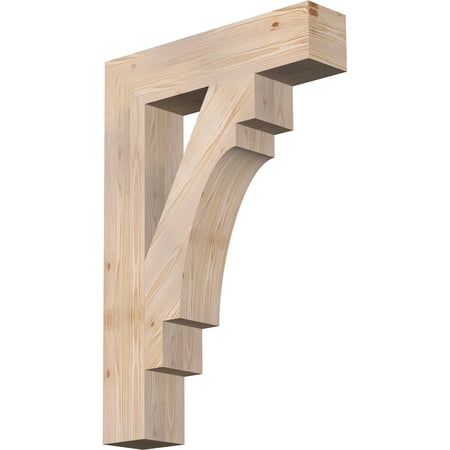 Ekena Millwork 5 1/2"W x 26"D x 38"H Merced Block Smooth Bracket, Douglas Fir