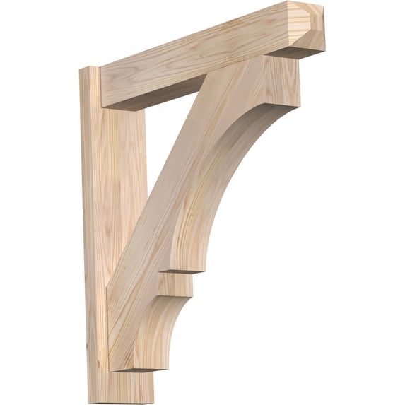 Ekena Millwork 5 1/2"W x 28"D x 28"H Balboa Smooth Craftsman Outlooker, Douglas Fir