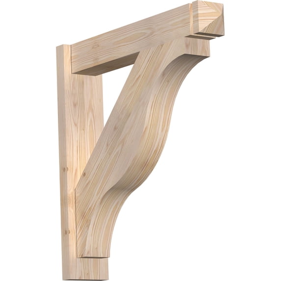Ekena Millwork 5 1/2"W x 28"D x 28"H Funston Smooth Arts and Crafts Outlooker, Douglas Fir