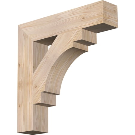 Ekena Millwork 5 1/2"W x 28"D x 28"H Merced Block Smooth Bracket, Douglas Fir