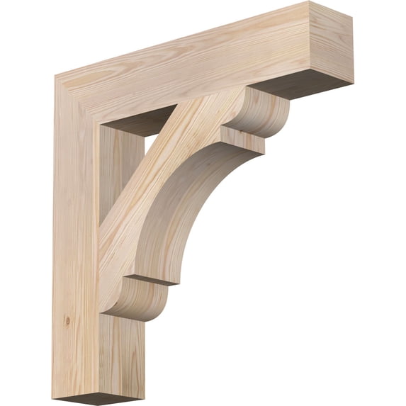 Ekena Millwork 5 1/2"W x 28"D x 28"H Olympic Block Smooth Bracket, Douglas Fir
