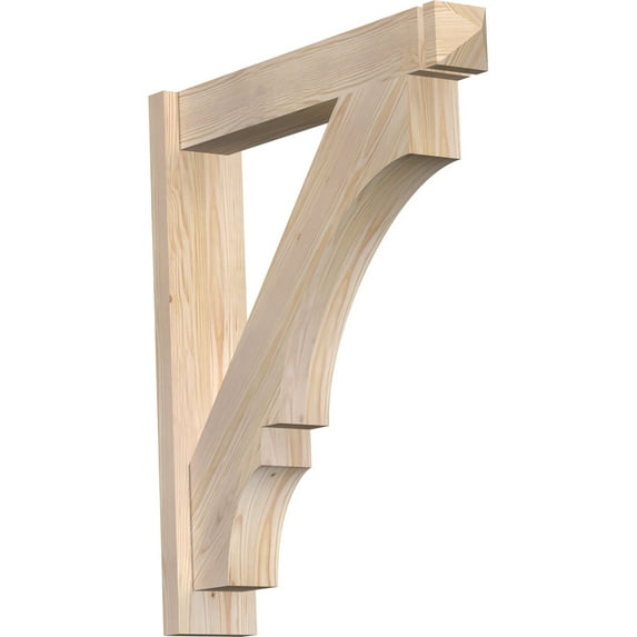 Ekena Millwork 5 1/2"W x 28"D x 32"H Balboa Smooth Arts and Crafts Outlooker, Douglas Fir