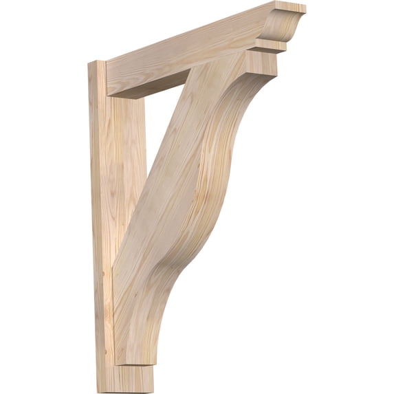 Ekena Millwork 5 1/2"W x 28"D x 32"H Funston Smooth Traditional Outlooker, Douglas Fir