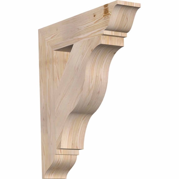 Ekena Millwork 5 1/2"W x 28"D x 32"H Funston Traditional Smooth Bracket, Douglas Fir