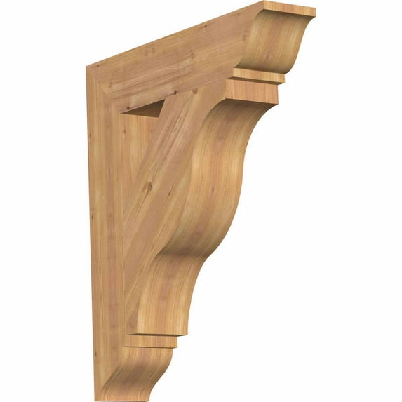 Ekena Millwork 5 1/2"W x 28"D x 32"H Funston Traditional Smooth Bracket, Western Red Cedar