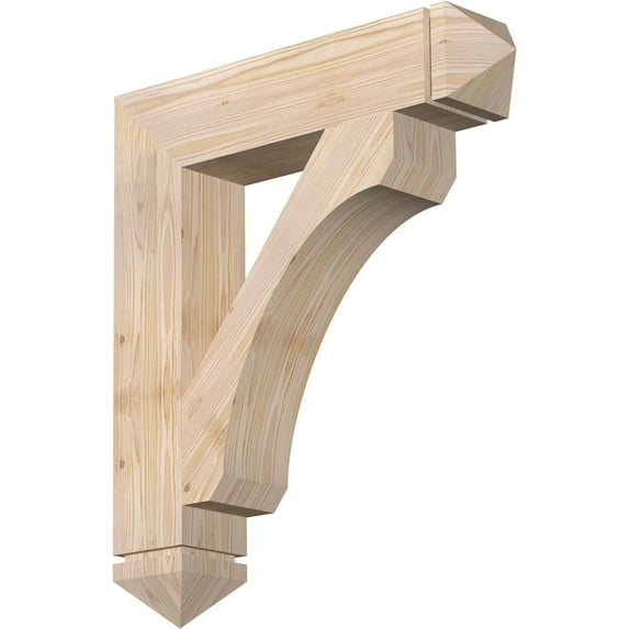 Ekena Millwork 5 1/2"W x 28"D x 32"H Legacy Arts & Crafts Smooth Bracket, Douglas Fir