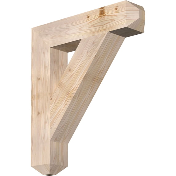 Ekena Millwork 5 1/2"W x 28"D x 32"H Traditional Craftsman Smooth Bracket, Douglas Fir