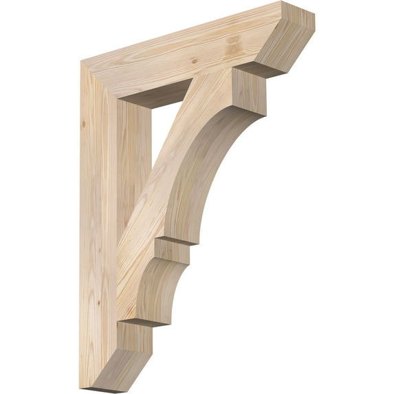 Ekena Millwork 5 1/2"W x 28"D x 36"H Balboa Slat Smooth Bracket, Douglas Fir