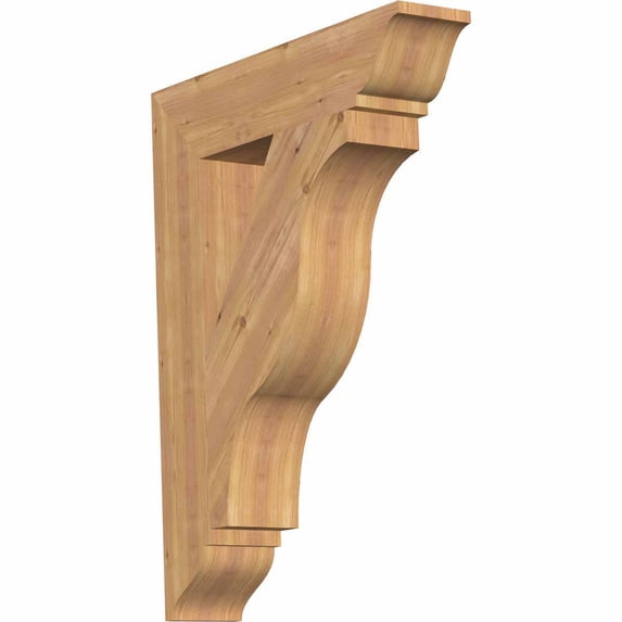 Ekena Millwork 5 1/2"W x 28"D x 36"H Funston Traditional Smooth Bracket, Western Red Cedar