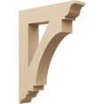 thumbnail image 1 of Ekena Millwork 5 1/2"W x 28"D x 36"H Imperial Traditional Rough Cedar Woodgrain TimberThane Bracket, Primed Tan, 1 of 6