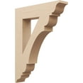 thumbnail image 1 of Ekena Millwork 5 1/2"W x 28"D x 36"H Olympic Traditional Rough Cedar Woodgrain TimberThane Bracket, Primed Tan, 1 of 6