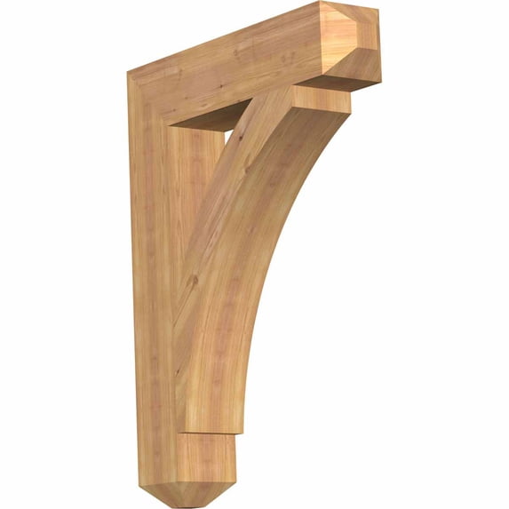 Ekena Millwork 5 1/2"W x 28"D x 36"H Thorton Craftsman Smooth Bracket, Western Red Cedar