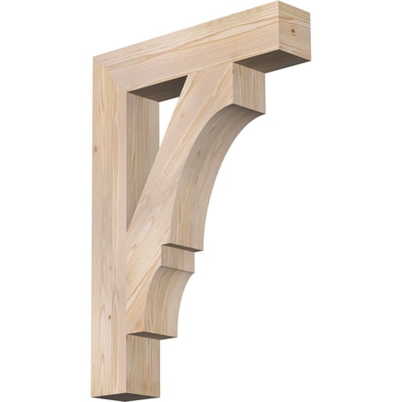 Ekena Millwork 5 1/2"W x 28"D x 40"H Balboa Block Smooth Bracket, Douglas Fir
