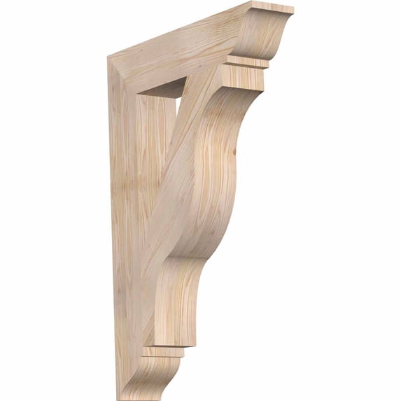 Ekena Millwork 5 1/2"W x 28"D x 40"H Funston Traditional Smooth Bracket, Douglas Fir