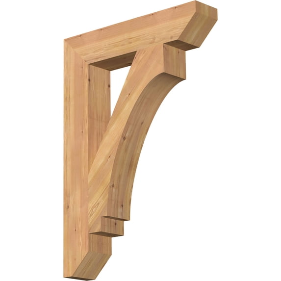 Ekena Millwork 5 1/2"W x 28"D x 40"H Imperial Slat Smooth Bracket, Western Red Cedar