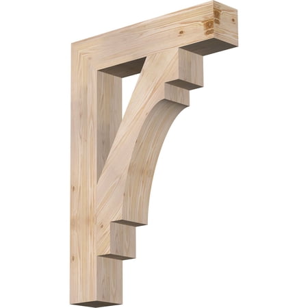 Ekena Millwork 5 1/2"W x 28"D x 40"H Merced Block Smooth Bracket, Douglas Fir