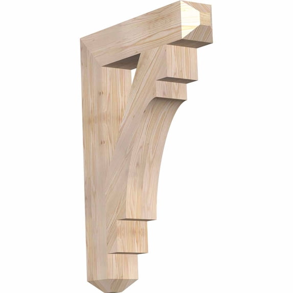Ekena Millwork 5 1/2"W x 28"D x 40"H Merced Craftsman Smooth Bracket, Douglas Fir
