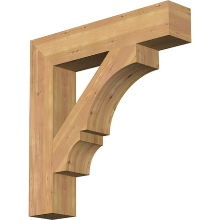 Ekena Millwork 5 1/2"W x 30"D x 30"H Balboa Block Smooth Bracket, Western Red Cedar