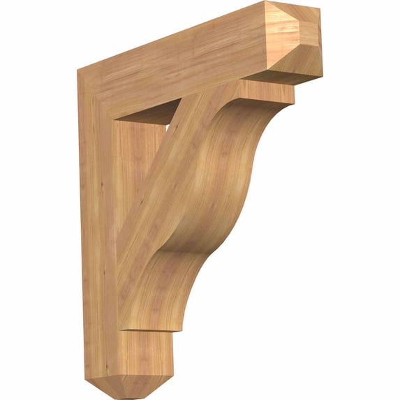 Ekena Millwork 5 1/2"W x 30"D x 30"H Funston Craftsman Smooth Bracket, Western Red Cedar