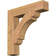 Ekena Millwork 5 1/2"W x 30"D x 30"H Olympic Block Smooth Bracket, Western Red Cedar