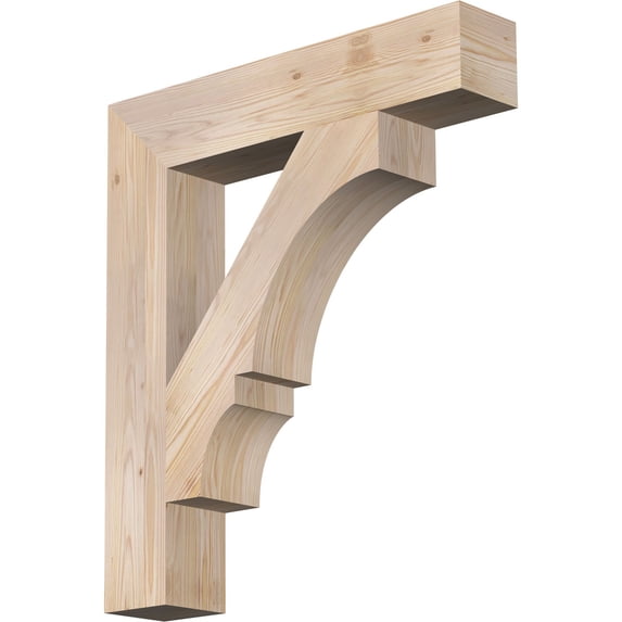 Ekena Millwork 5 1/2"W x 30"D x 34"H Balboa Block Smooth Bracket, Douglas Fir