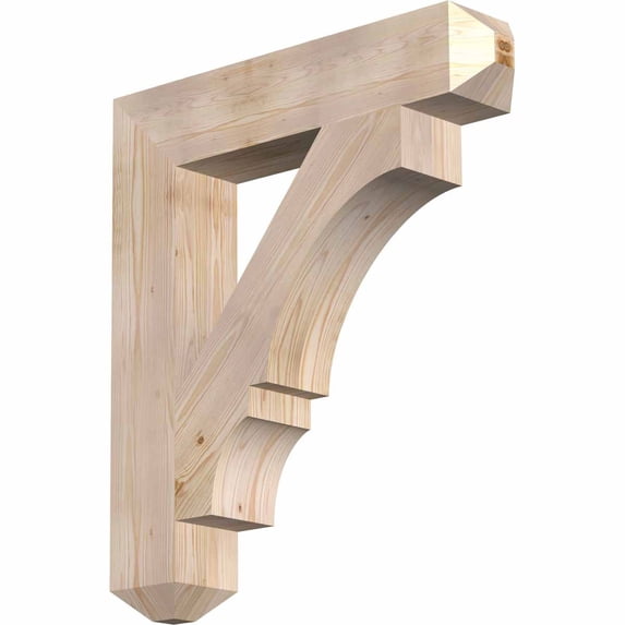 Ekena Millwork 5 1/2"W x 30"D x 34"H Balboa Craftsman Smooth Bracket, Douglas Fir