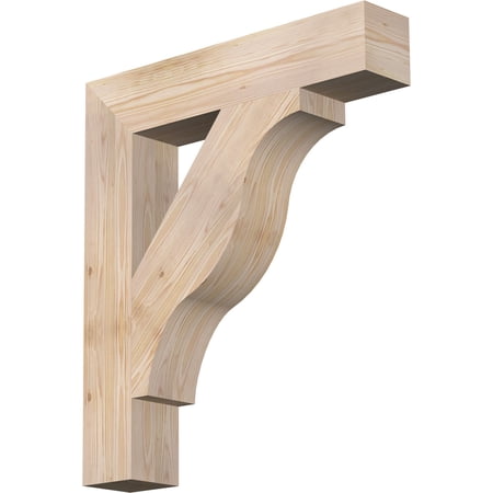 Ekena Millwork 5 1/2"W x 30"D x 34"H Funston Block Smooth Bracket, Douglas Fir