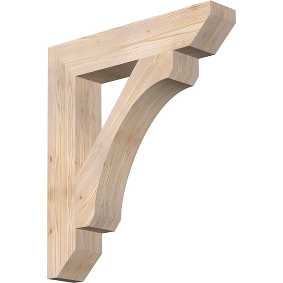 Ekena Millwork 5 1/2"W x 30"D x 34"H Legacy Slat Smooth Bracket, Douglas Fir