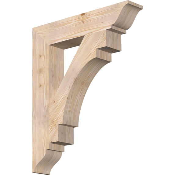 Ekena Millwork 5 1/2"W x 30"D x 36"H Merced Traditional Smooth Bracket, Douglas Fir