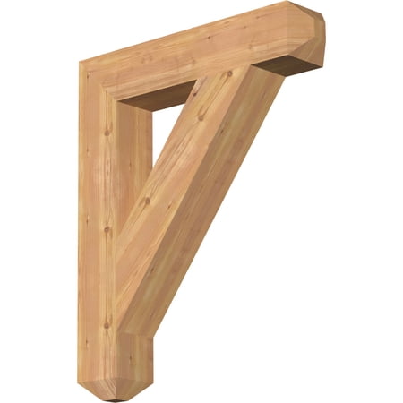 Ekena Millwork 5 1/2"W x 30"D x 36"H Traditional Craftsman Smooth Bracket, Western Red Cedar