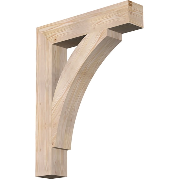 Ekena Millwork 5 1/2"W x 30"D x 38"H Thorton Block Smooth Bracket, Douglas Fir