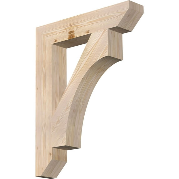 Ekena Millwork 5 1/2"W x 30"D x 38"H Westlake Slat Smooth Bracket, Douglas Fir