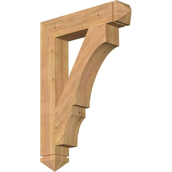 Ekena Millwork 5 1/2"W x 30"D x 42"H Balboa Arts & Crafts Smooth Bracket, Western Red Cedar