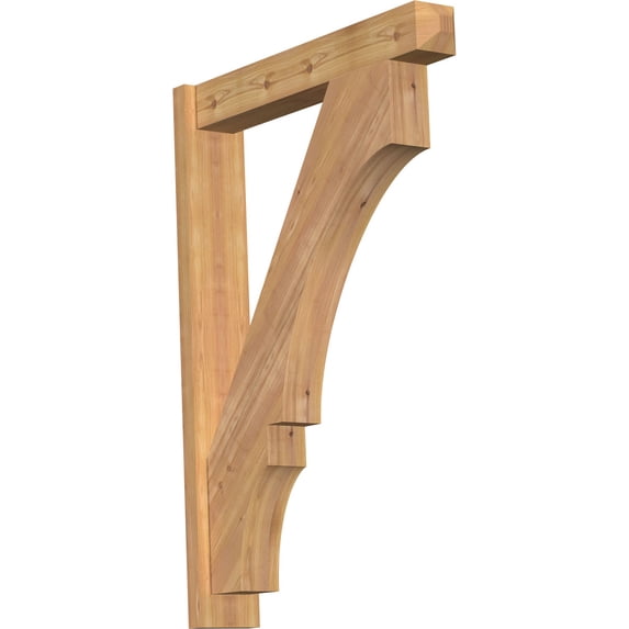 Ekena Millwork 5 1/2"W x 30"D x 42"H Balboa Smooth Craftsman Outlooker, Western Red Cedar
