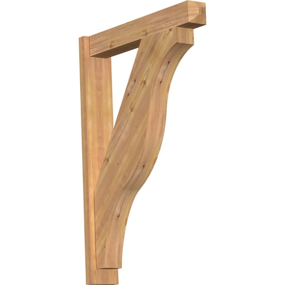 Ekena Millwork 5 1/2"W x 30"D x 42"H Funston Smooth Craftsman Outlooker, Western Red Cedar