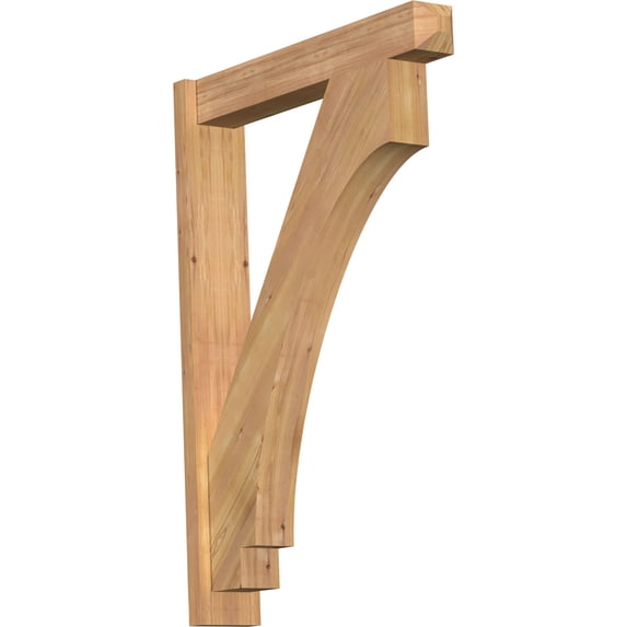 Ekena Millwork 5 1/2"W x 30"D x 42"H Imperial Smooth Craftsman Outlooker, Western Red Cedar