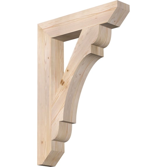 Ekena Millwork 5 1/2"W x 30"D x 42"H Olympic Slat Smooth Bracket, Douglas Fir