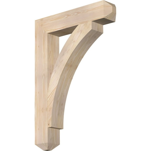 Ekena Millwork 5 1/2"W x 30"D x 42"H Thorton Craftsman Smooth Bracket, Douglas Fir