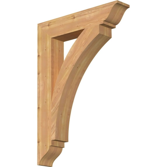 Ekena Millwork 5 1/2"W x 30"D x 42"H Thorton Traditional Smooth Bracket, Western Red Cedar