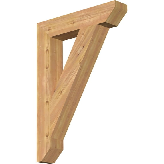 Ekena Millwork 5 1/2"W x 30"D x 42"H Traditional Slat Smooth Bracket, Western Red Cedar