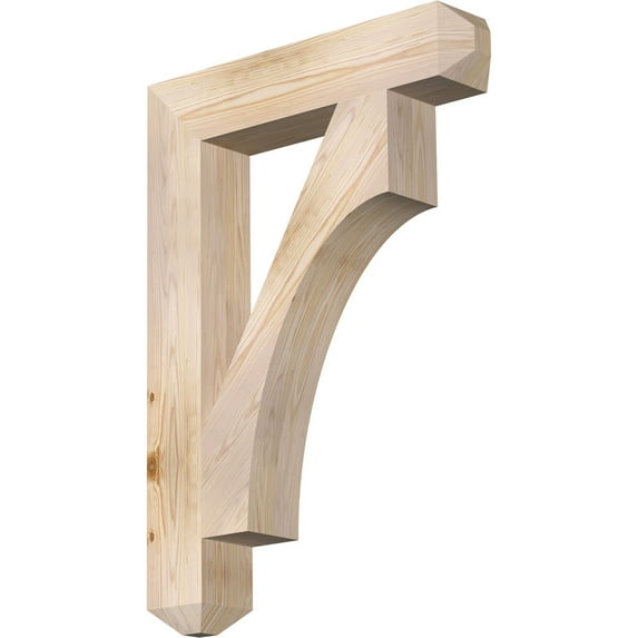 Ekena Millwork 5 1/2"W x 30"D x 42"H Westlake Craftsman Smooth Bracket, Douglas Fir