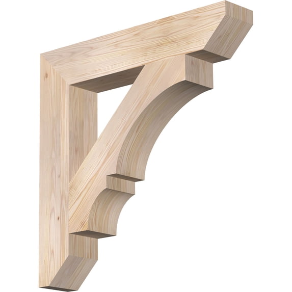 Ekena Millwork 5 1/2"W x 32"D x 32"H Balboa Slat Smooth Bracket, Douglas Fir