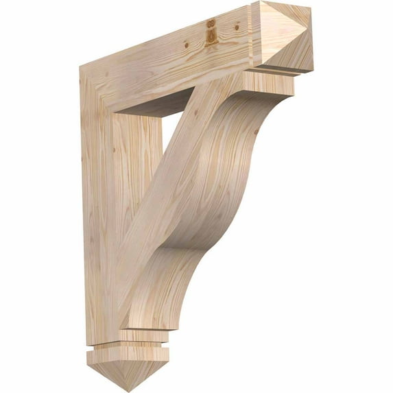 Ekena Millwork 5 1/2"W x 32"D x 32"H Funston Arts & Crafts Smooth Bracket, Douglas Fir